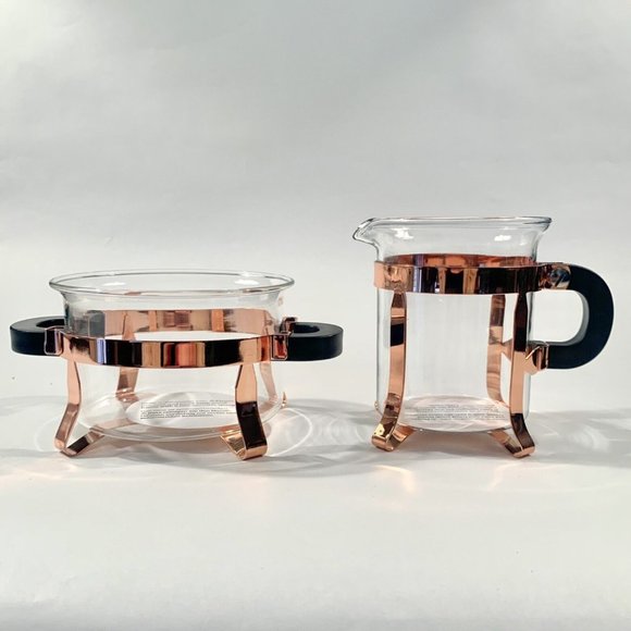 Bodum Chambord Classic Sugar and Creamer Set - Copper - Brand New - Picture 1 of 6